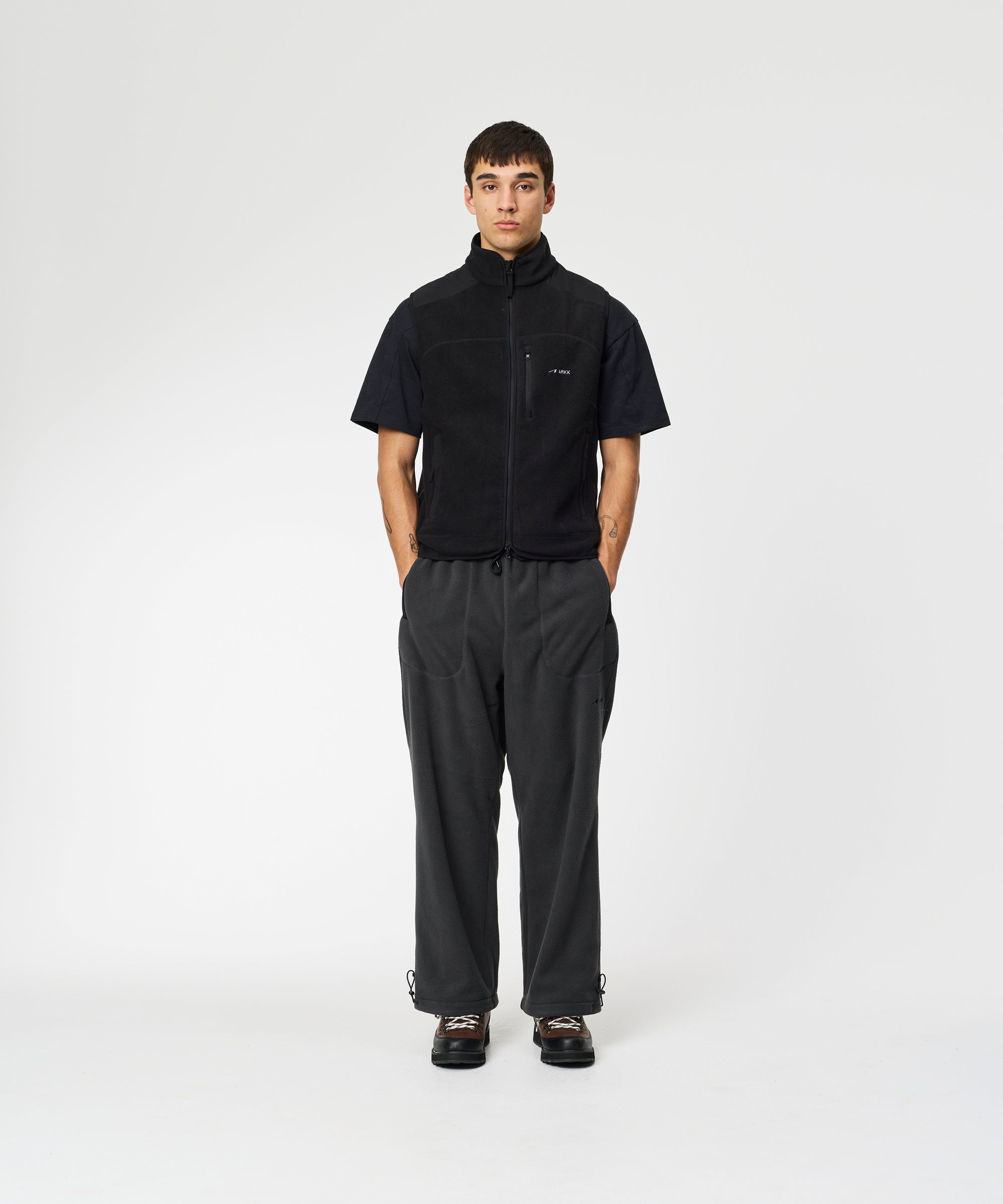 ARKK Apparel Elda Fleece Vest | Black Vest